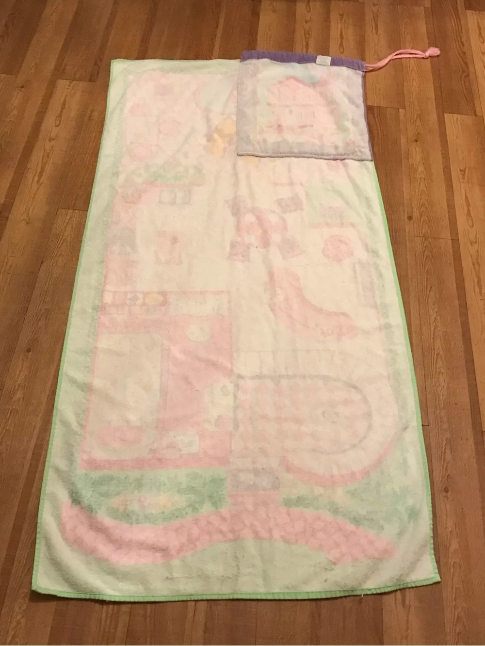 Vintage 90s Barbie Dream House Beach Towel in a bag